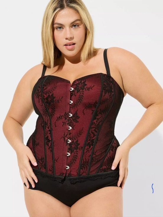 torrid Other - Torrid Mesh and Lace Strapless Corset Jester Red Size 4X WT